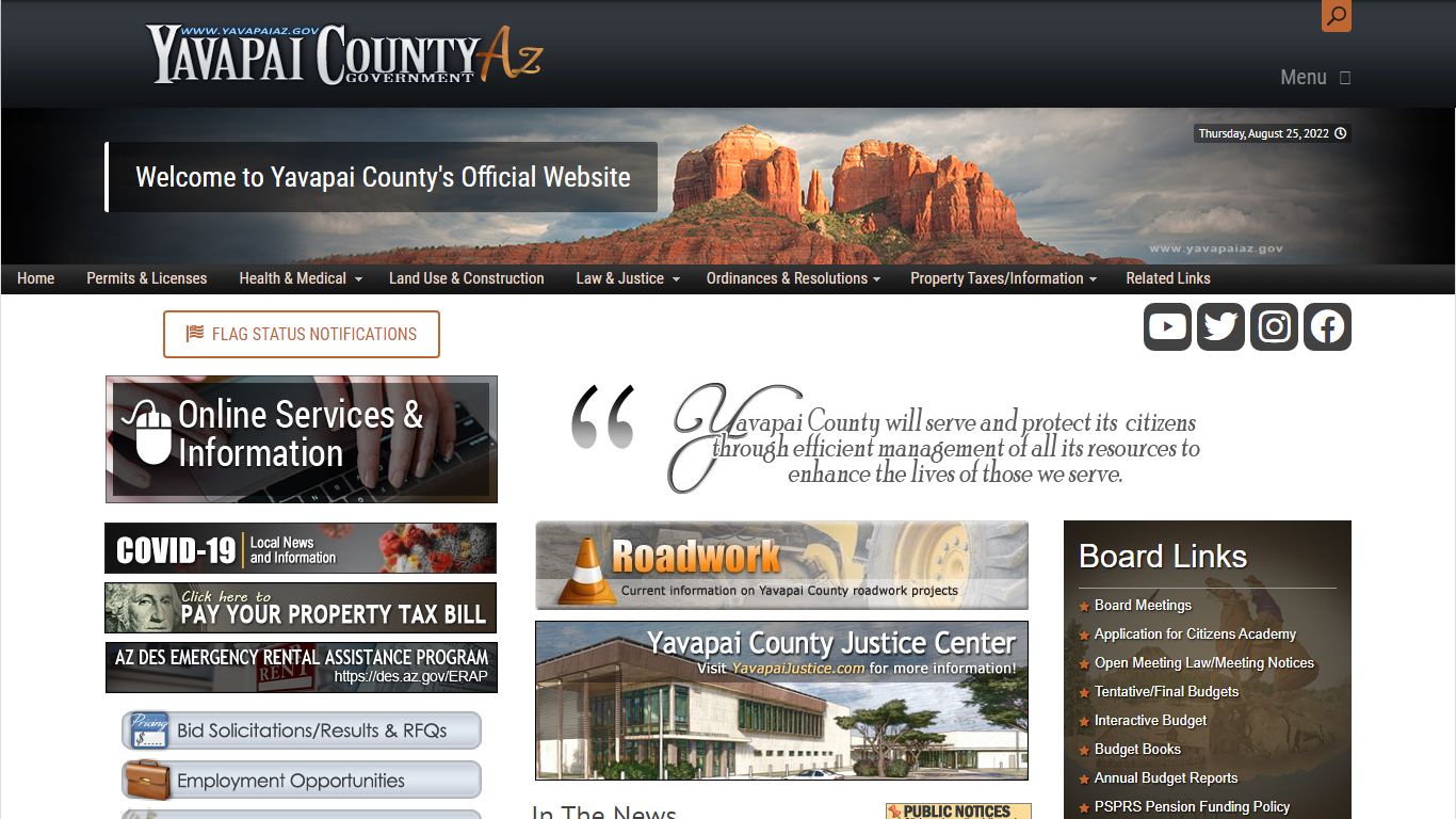 Welcome to Yavapai County's Official Website
